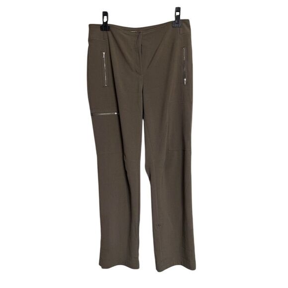 Chico's Pants - Chico's Women's Straight Pants Brown Size 1.5 M (8-10) Zipped Pockets Casual